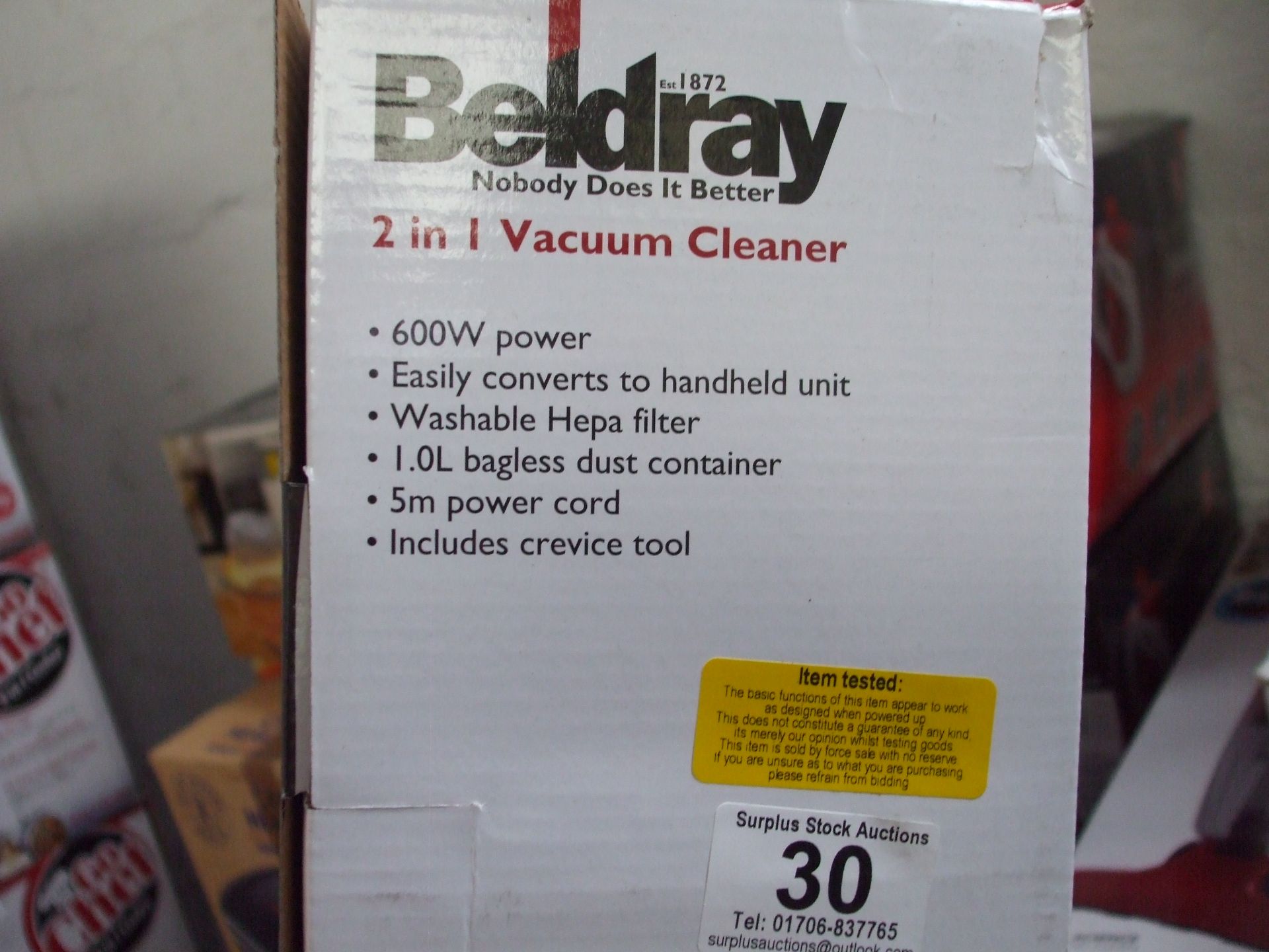 Beldray 2 in 1 Vac(boxed & Tested)