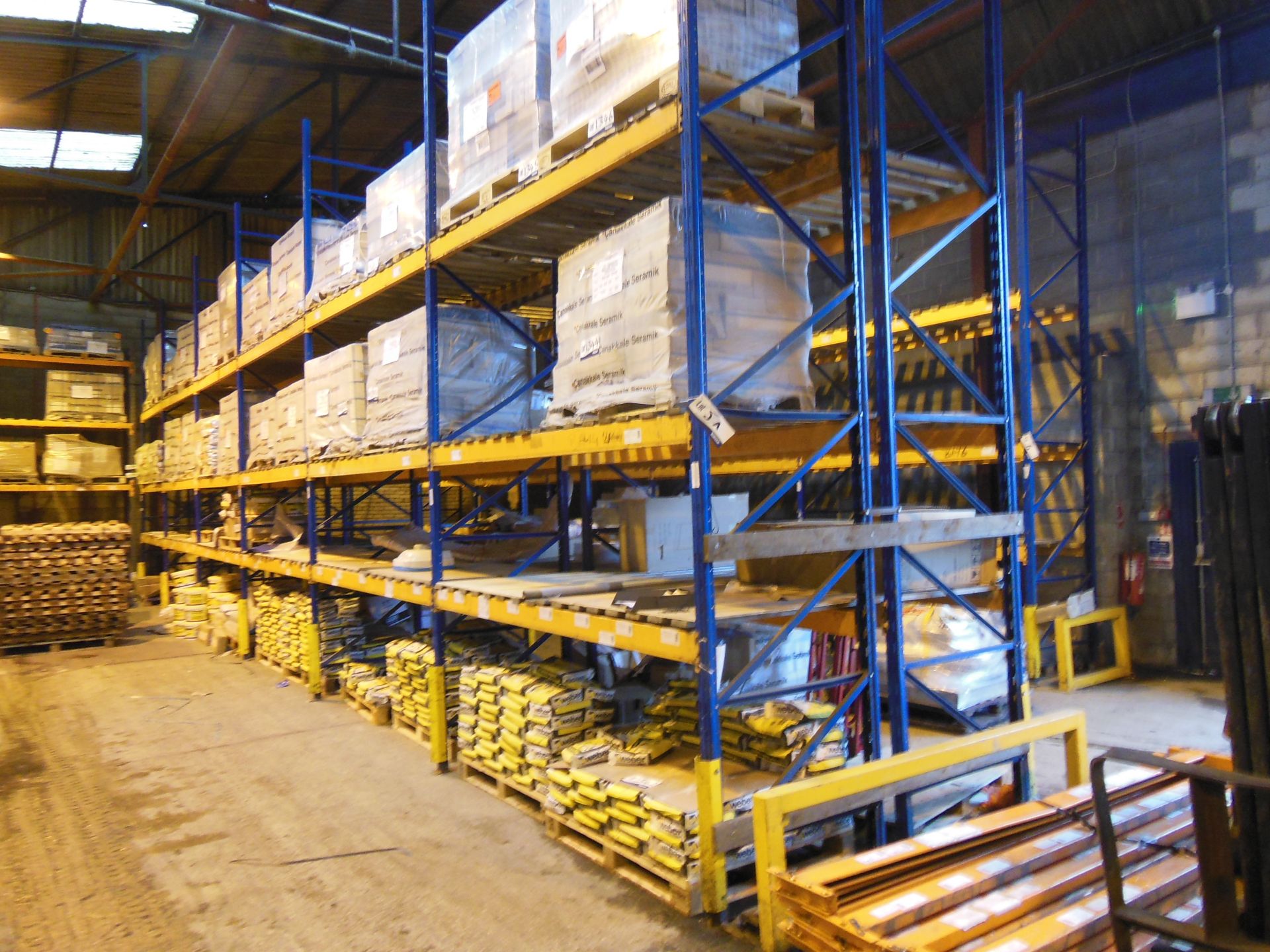 Two x Six Bay Three Tier Boltless Pallet Racks, each bay approx. 2650mm wide x 5000mm high