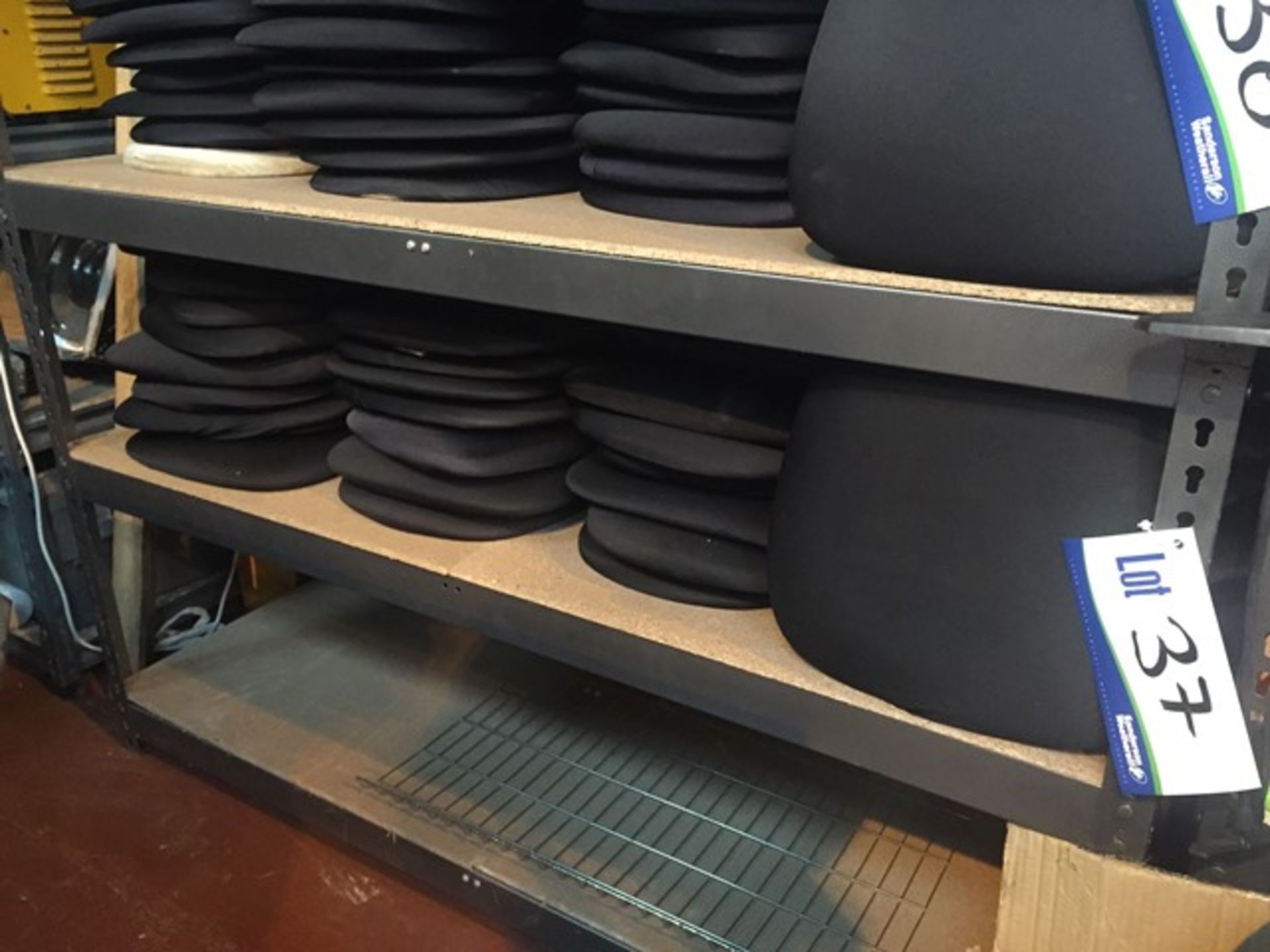 Forty Three Black Velcro Seat Pads as set out on shelving