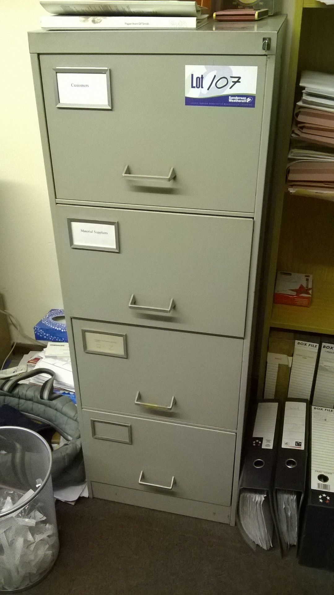 Four Drawer Metal Filing Cabinet