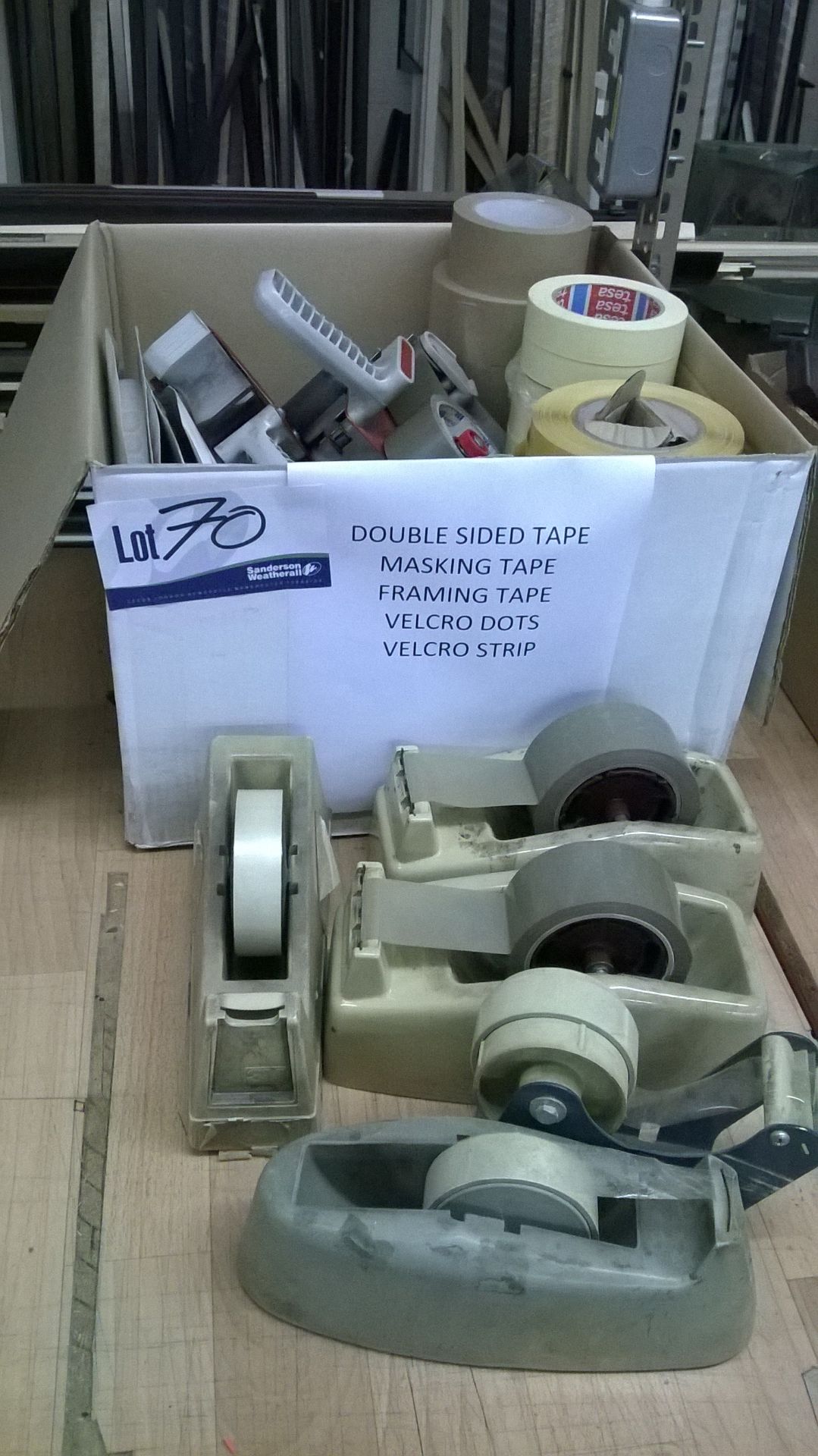 Quantity of Tape Dispensers and Various Tapes as Lotted