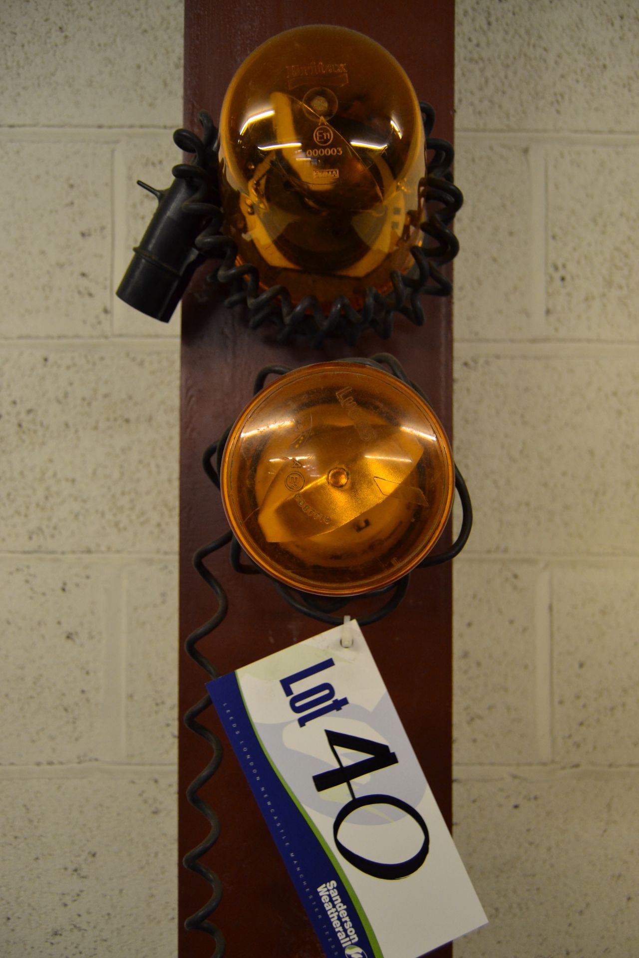 Two Magnetic Base Hazard Lamps