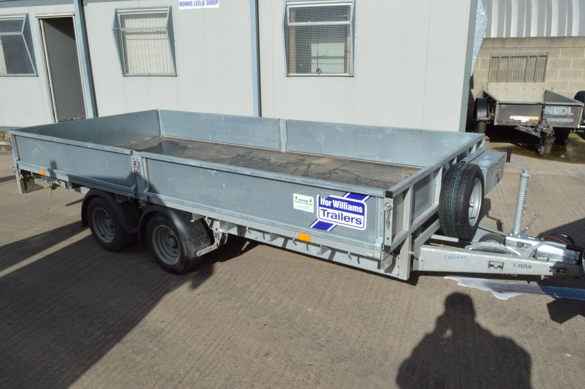 Ifor Williams 2CBLM146G TWIN AXLE DROP SIDE TRAILER, serial no. SCKD00000D5102055, - Image 4 of 5
