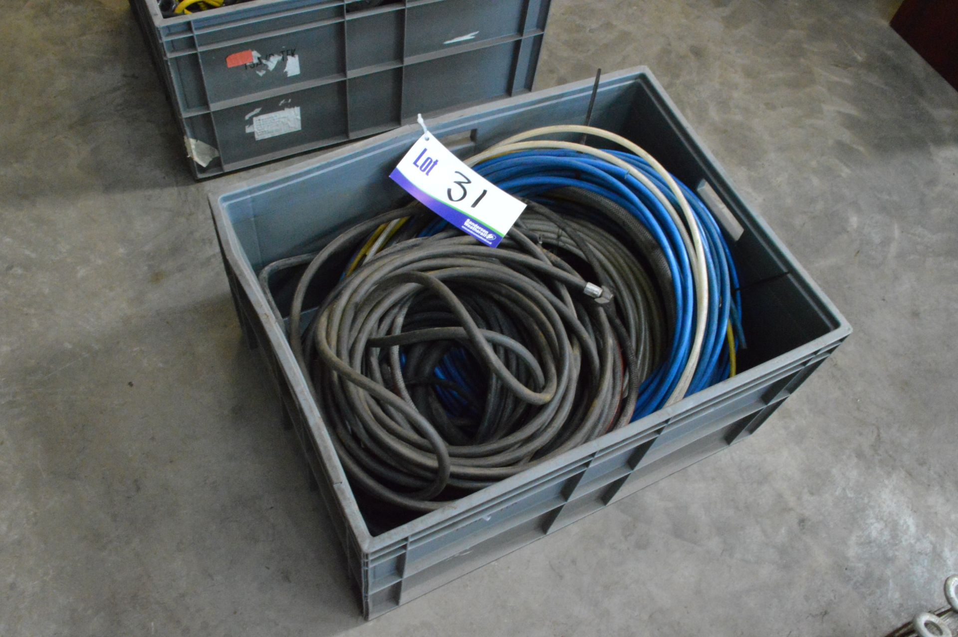 Assorted Piping, with plastic crate