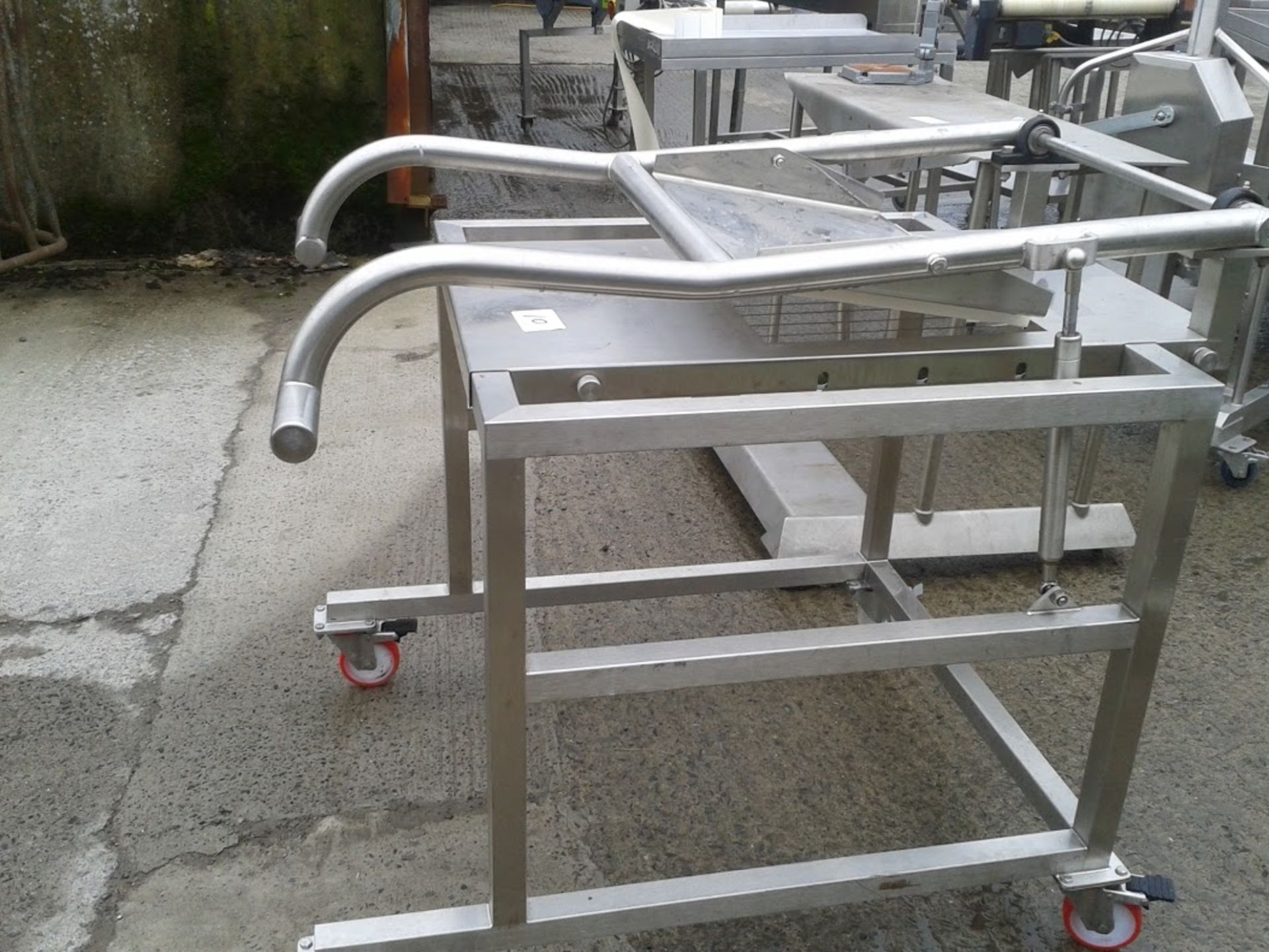 Stainless Steel Mobile Cheese Block Cutter, 500mm x 900mm