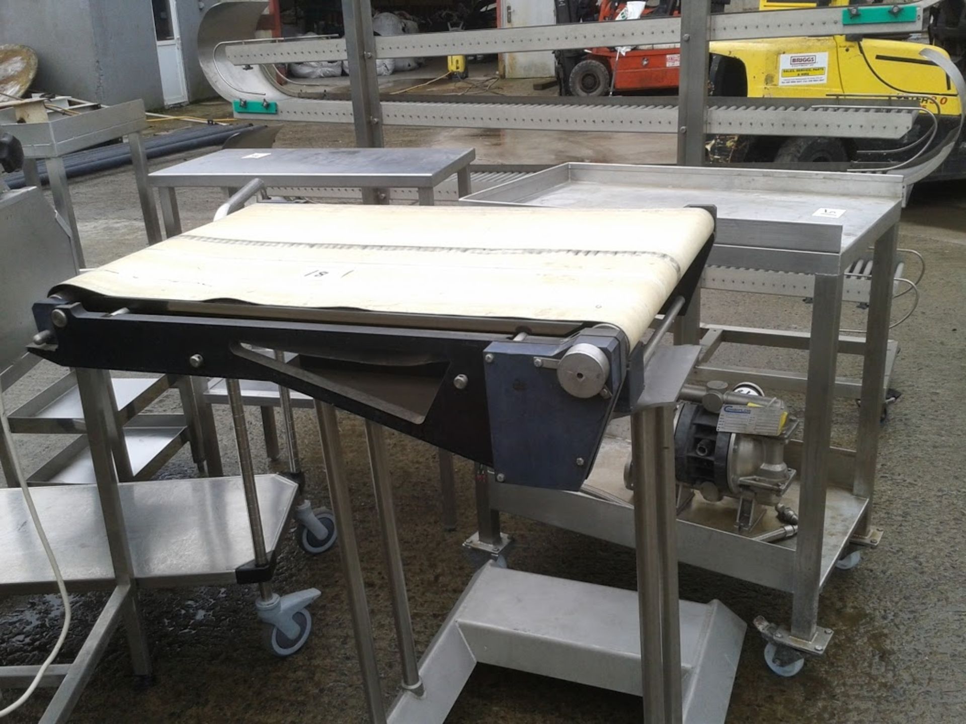 Stainless Steel Belt Conveyor, 850mm x 500mm