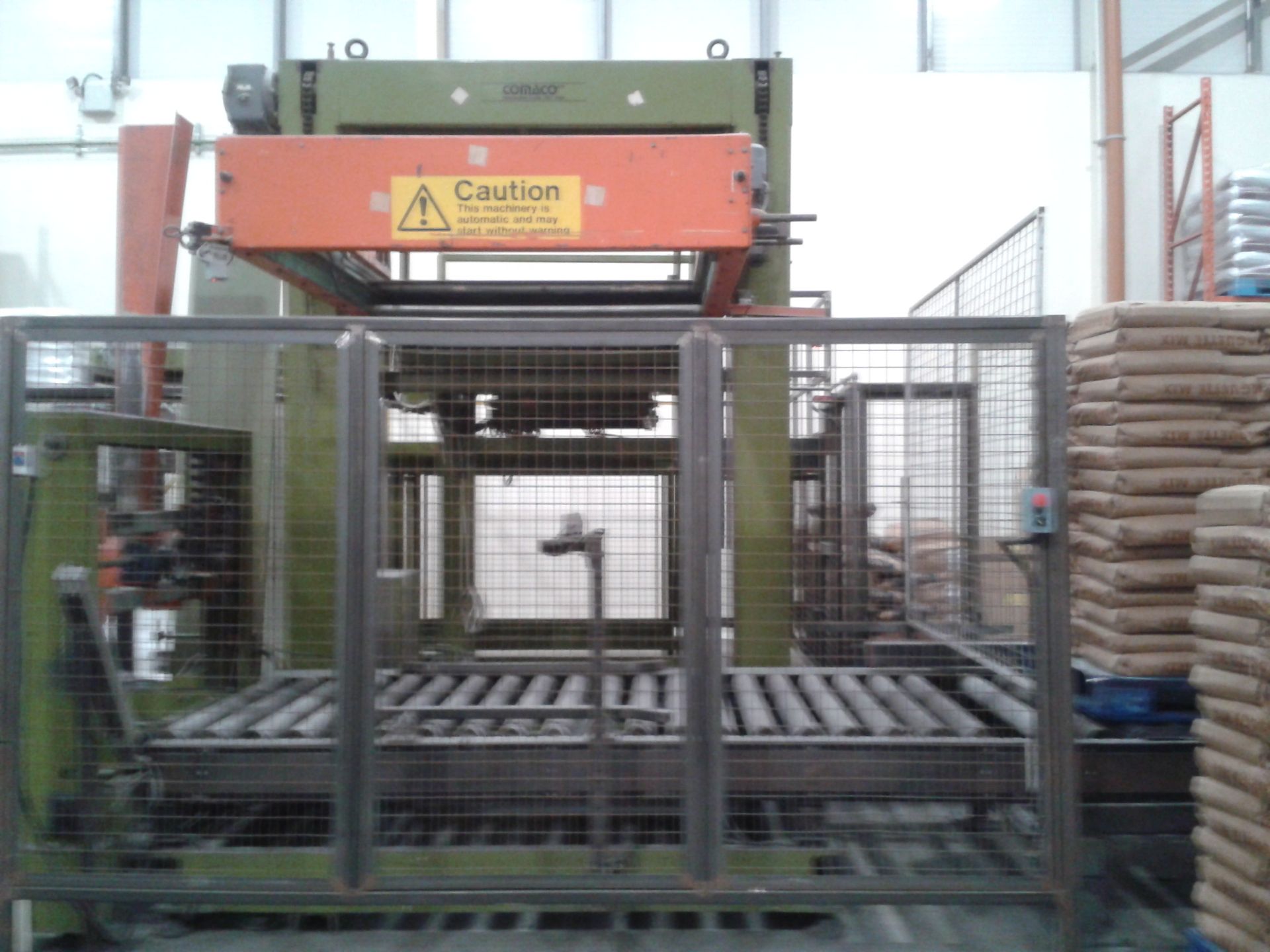 Comaco High Level Palletiser, high speed and for boxes & trays (located in Dublin – please contact