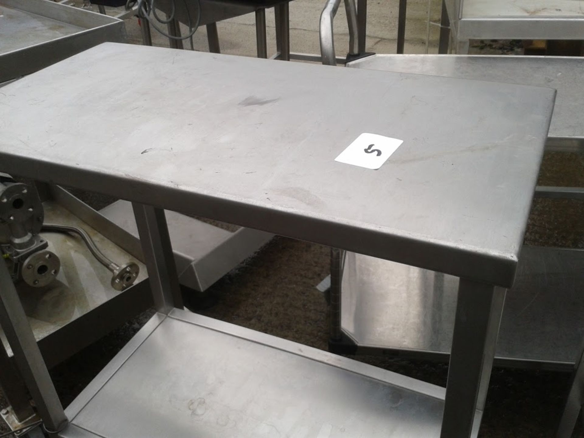 Two Tier Stainless Steel Static Bench, 750mm x 400mm