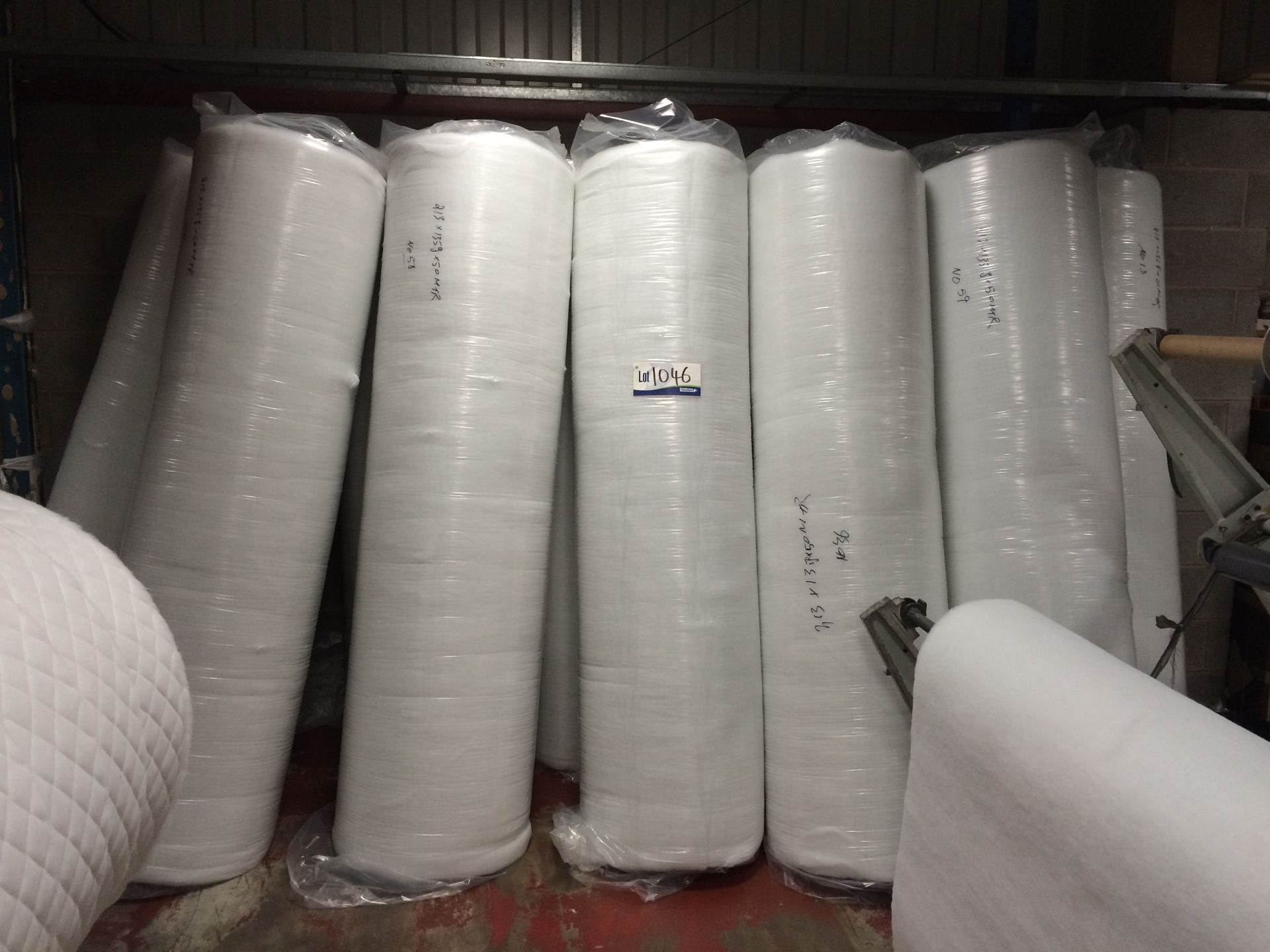 11 Rolls of White MattressQuilting, ave Length 50m