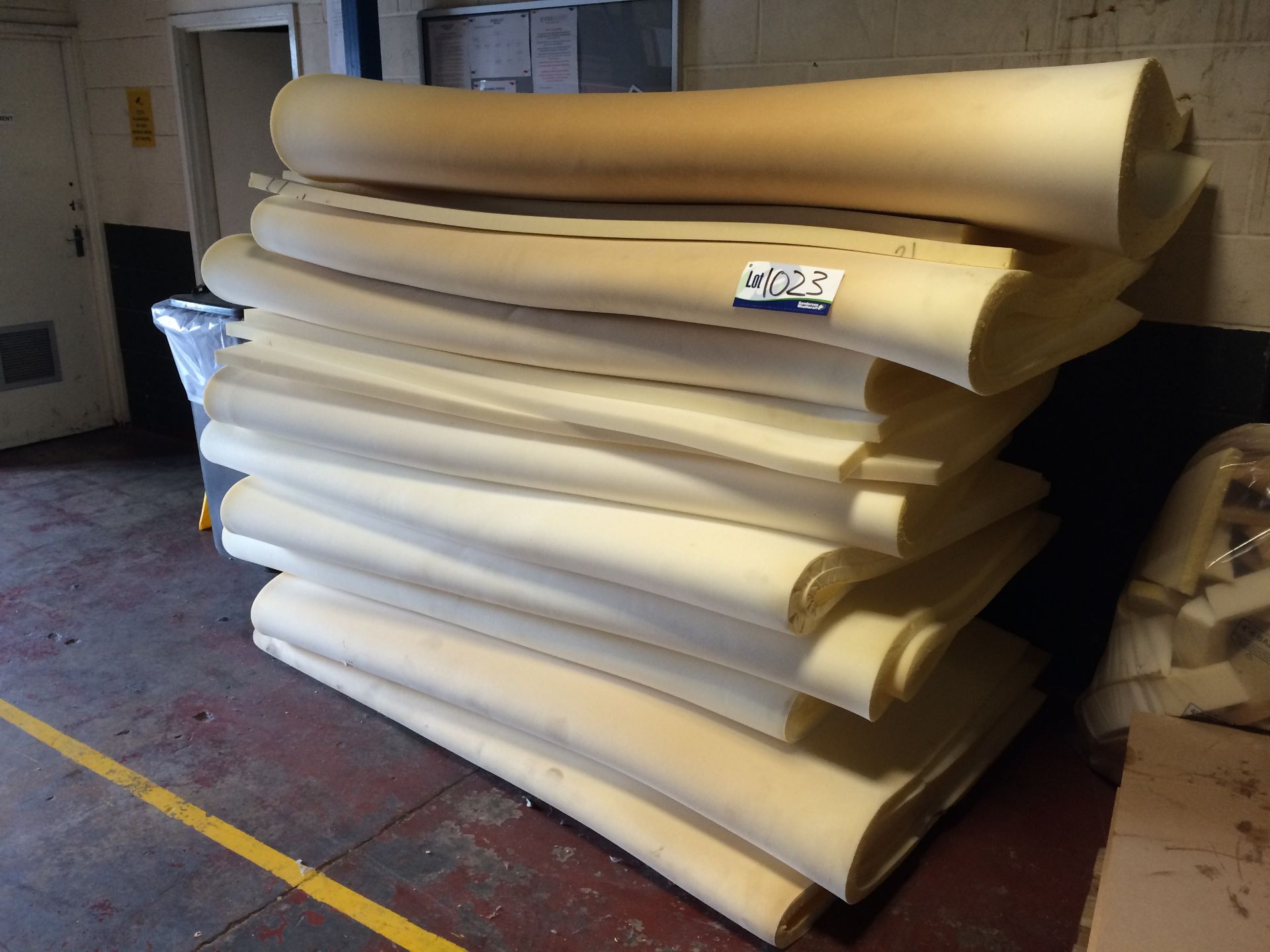 Quantity of Foam as lotted