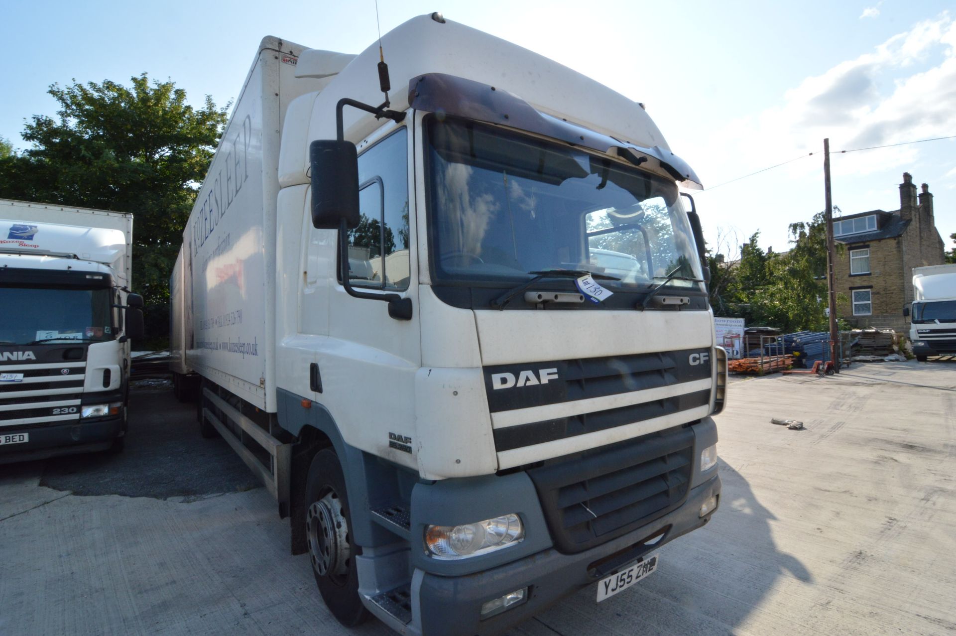 DAF CF 85.380 4x2 Rigid Box and Drawbar Trailer, Registration Number: YJ55 ZMZ, First Registered: - Image 2 of 13