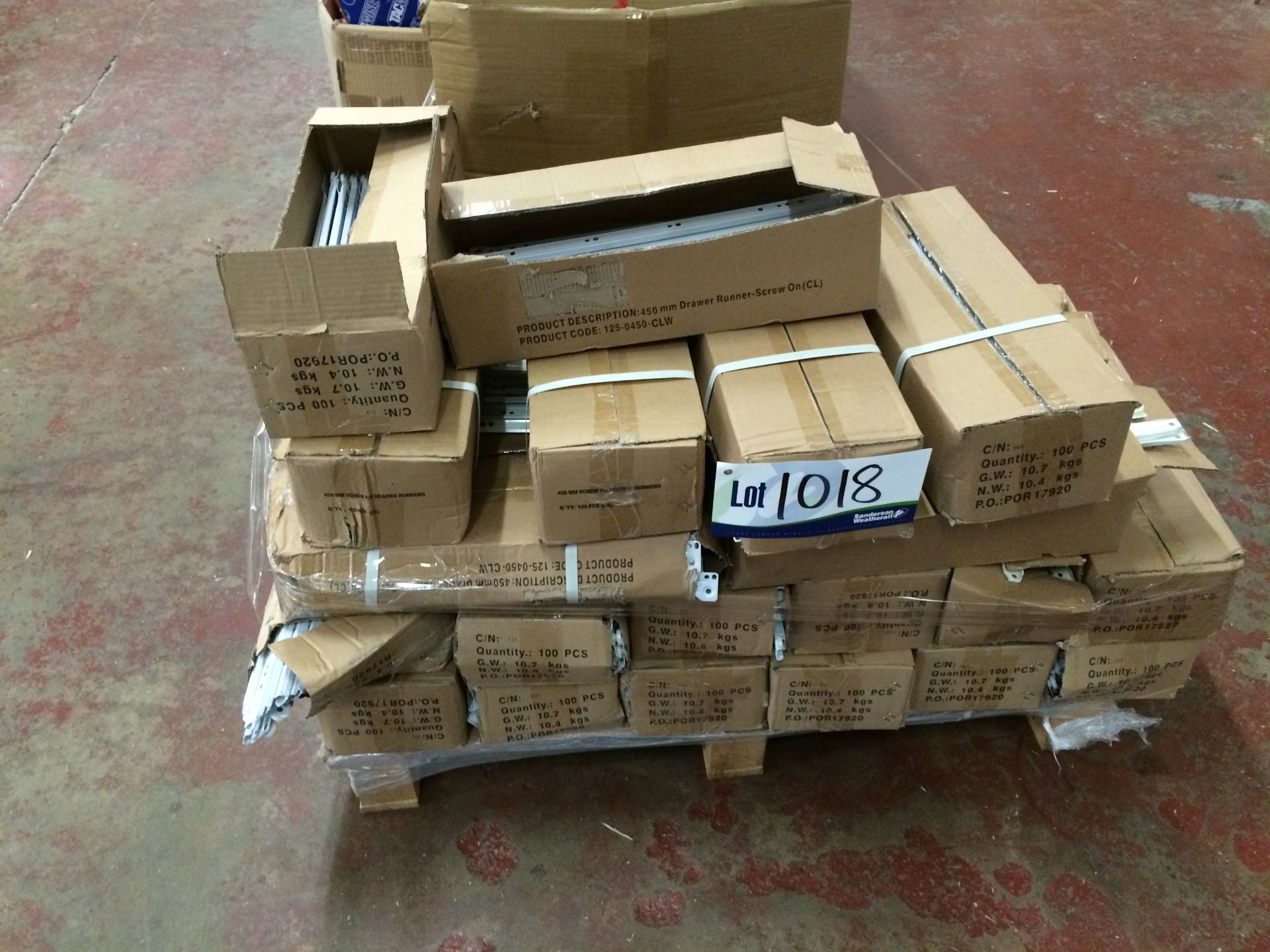 Quantity of Drawer Runners on 1 Pallet