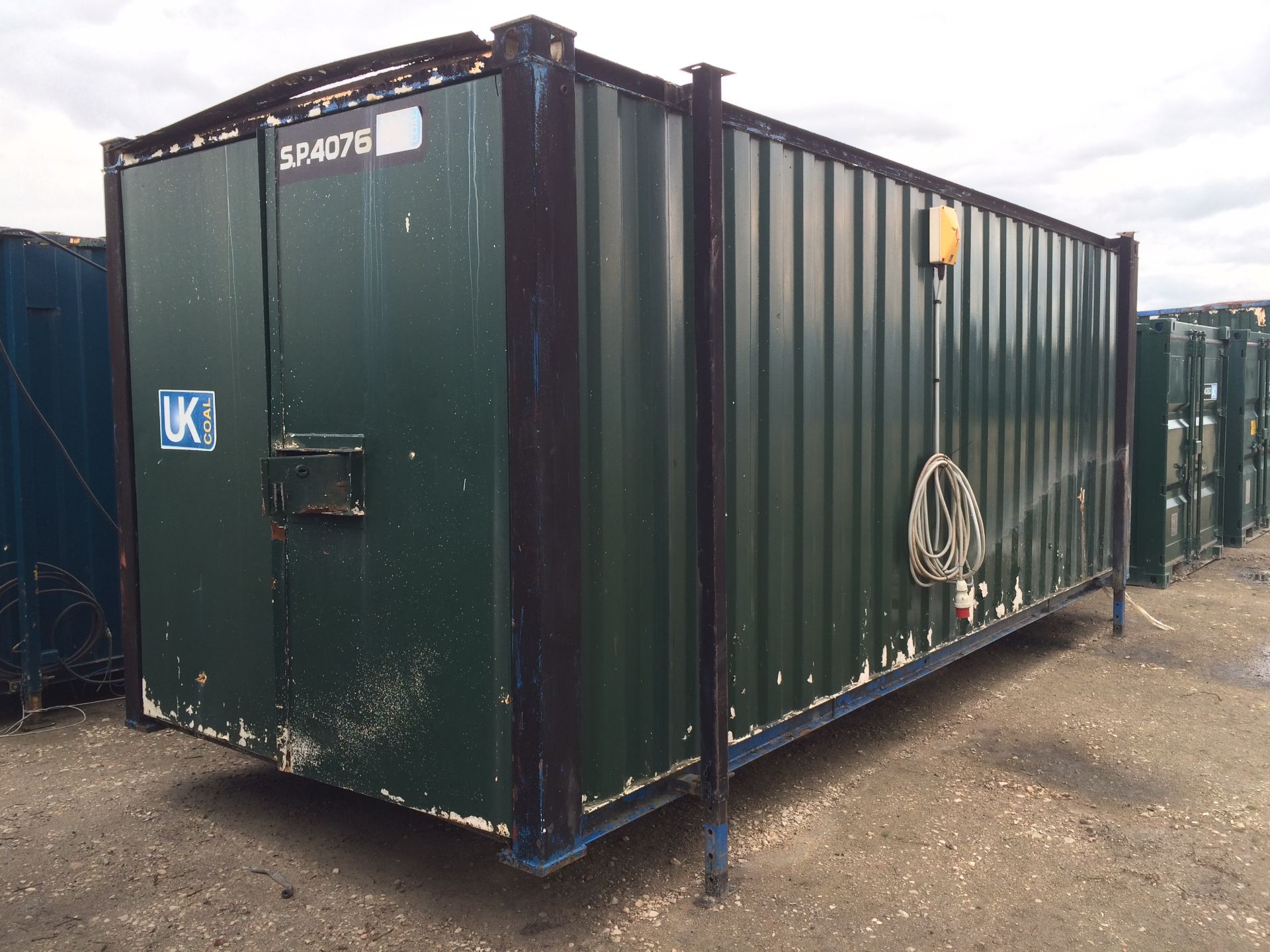 20ft Jack Leg Steel Office/ Store (plant no. SP4076) Situated At Harworth Park, Blyth Road,