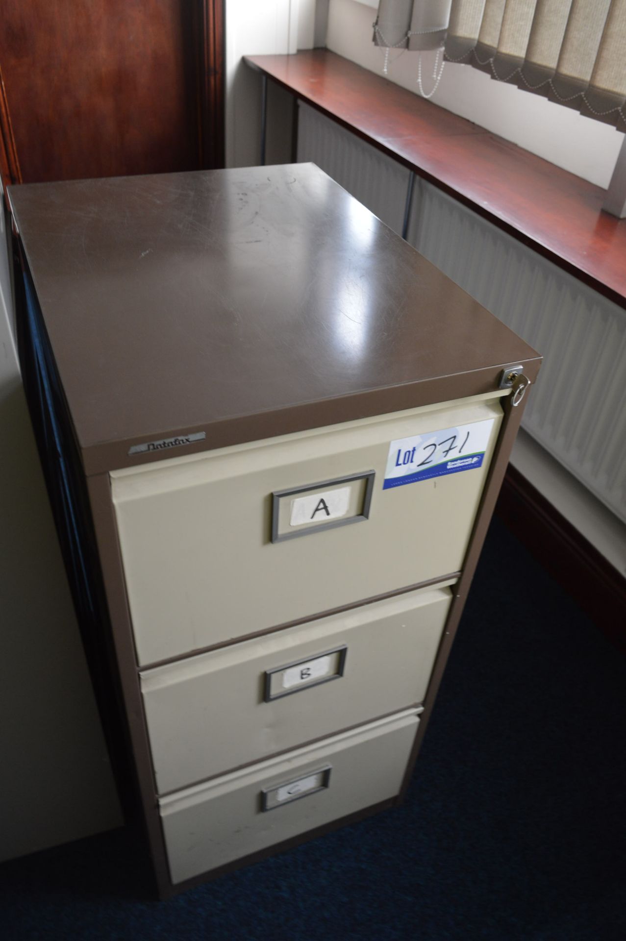 Steel Three Drawer Filing Cabinet