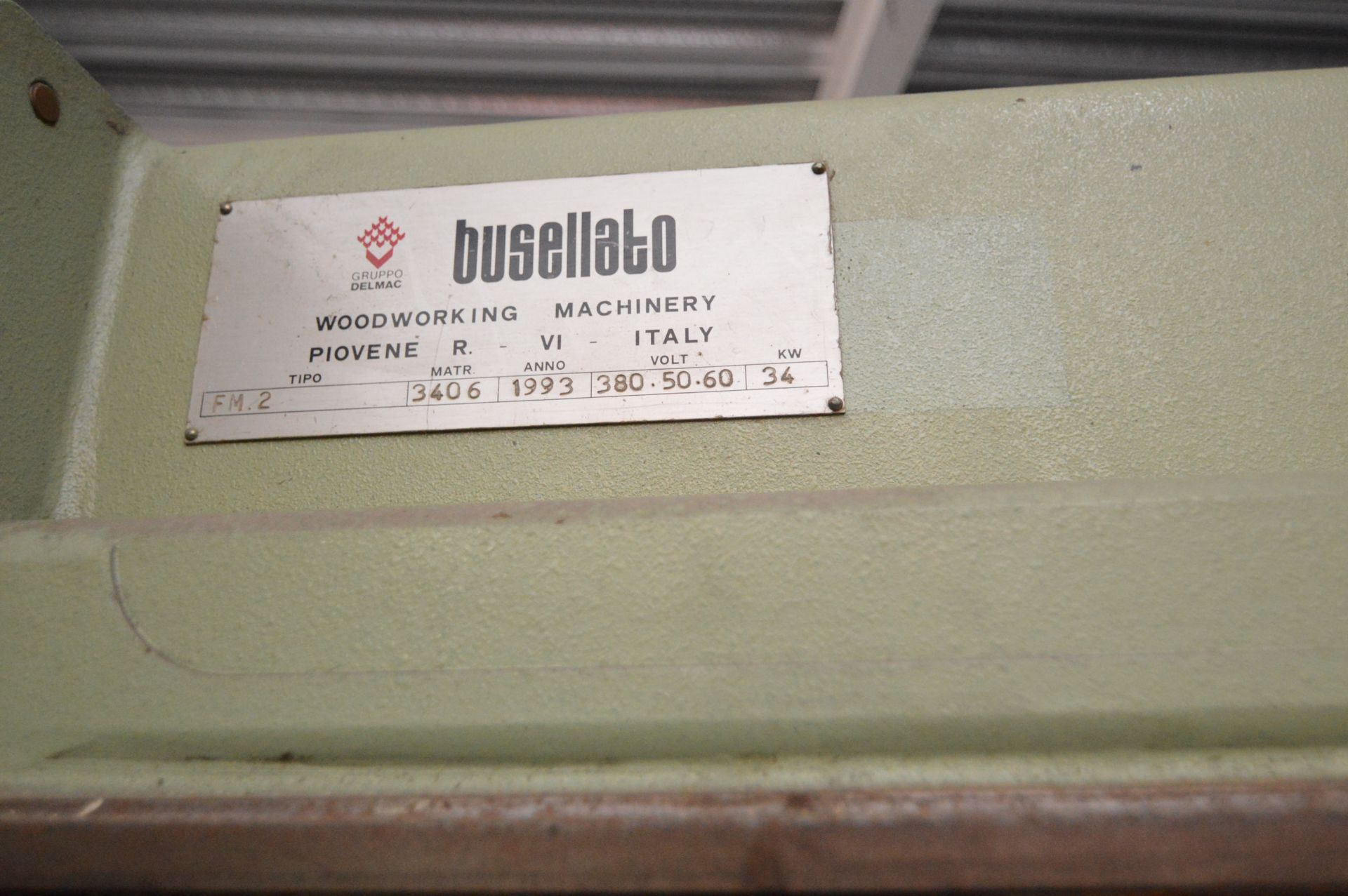 Busellato FM-2 THROUGH FEED DRILL, serial no. 3406, year of manufacture 1993 (please note this lot - Image 2 of 3