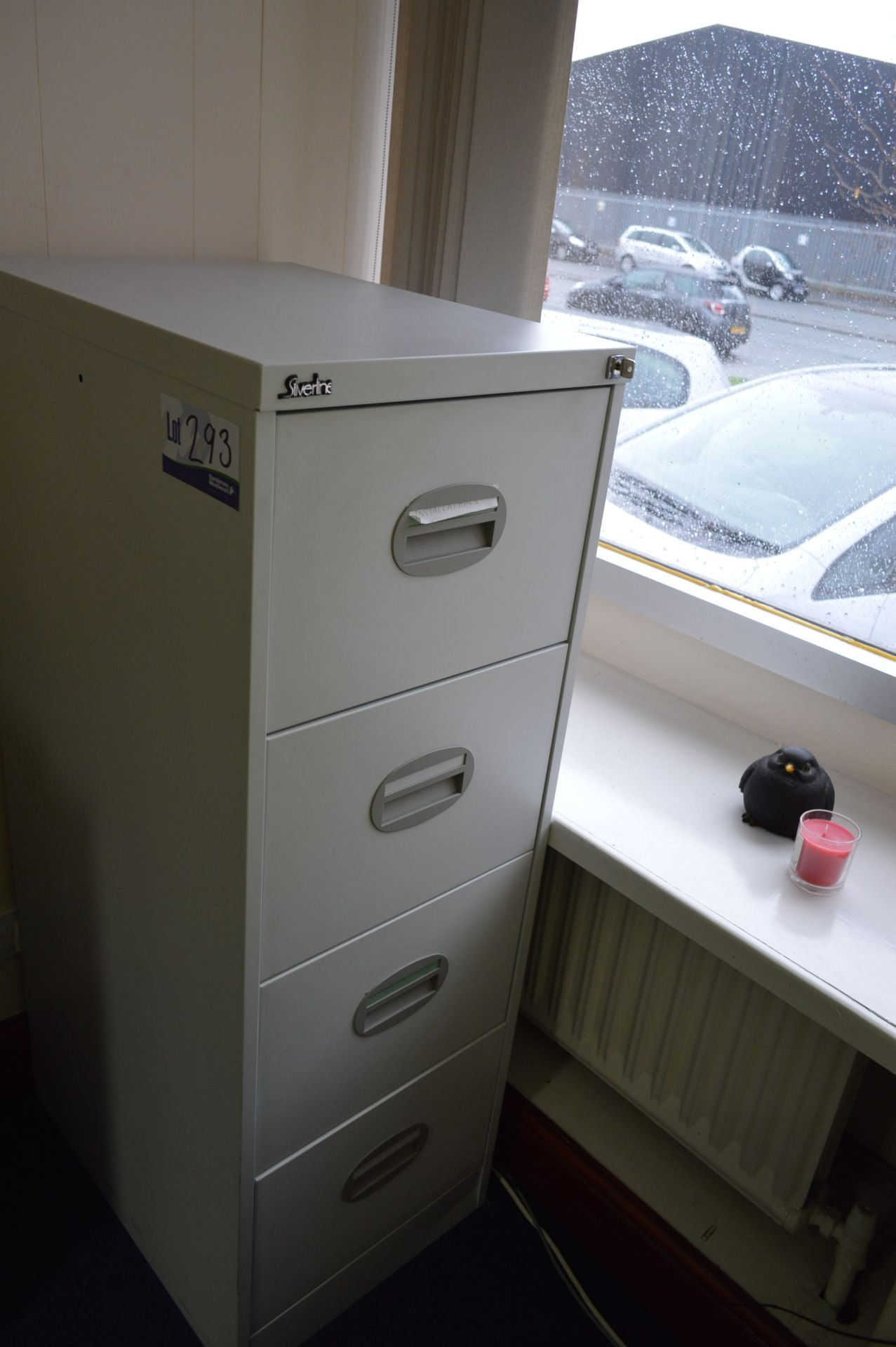 Silverline Steel Four Drawer Filing Cabinet (reserve removal to week commencing 4 January 2016) - Image 3 of 3