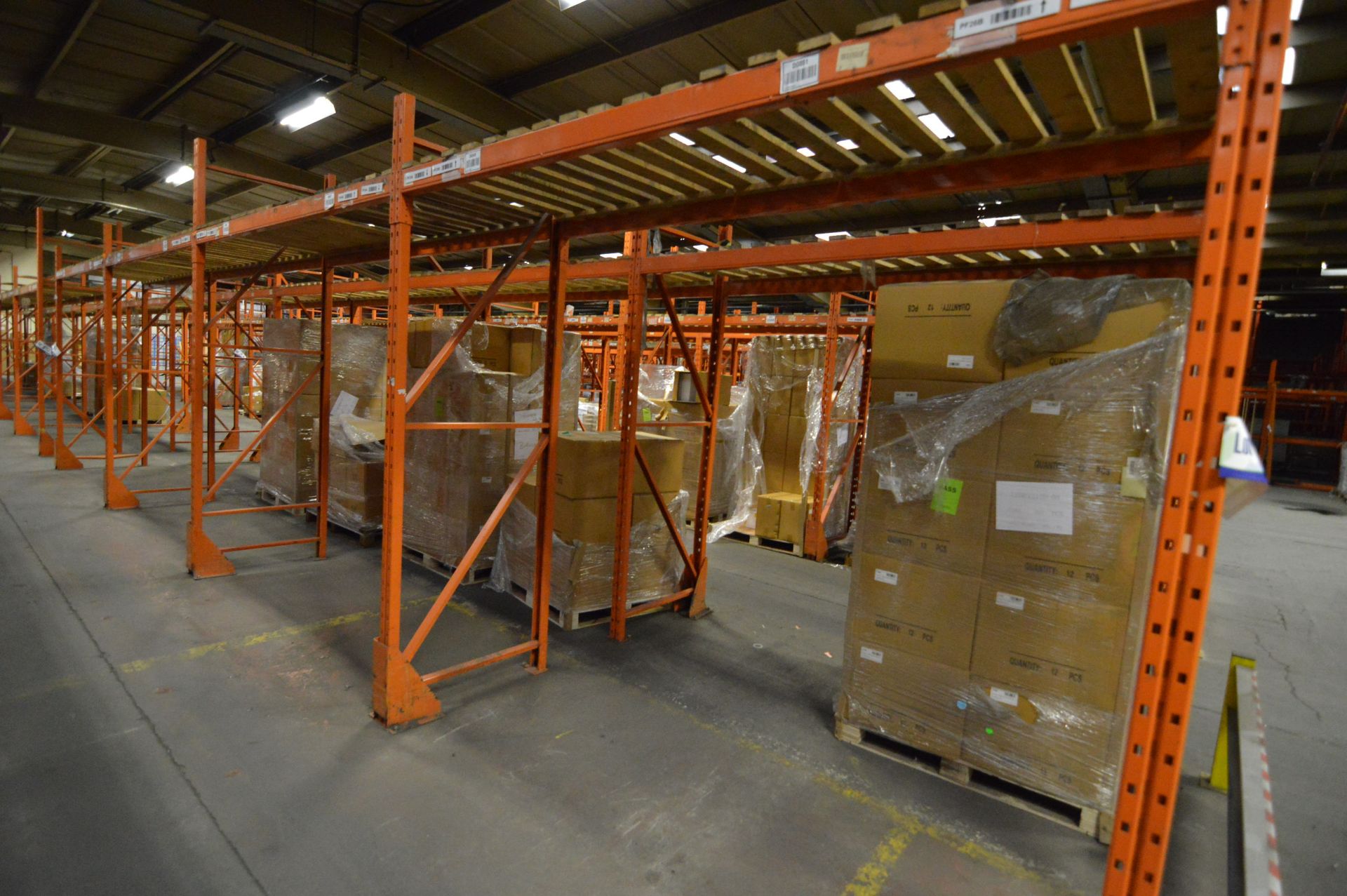 Redirack SD1.70 Single Sided Four Bay Single Tier Pallet Rack, approx. 10.9m long x 900mm x mainly - Image 2 of 2