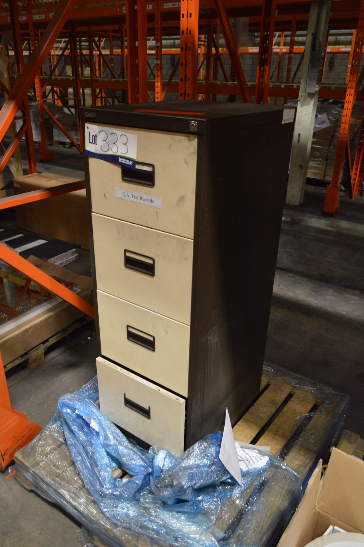 Vertical Steel Four Drawer Filing Cabinet