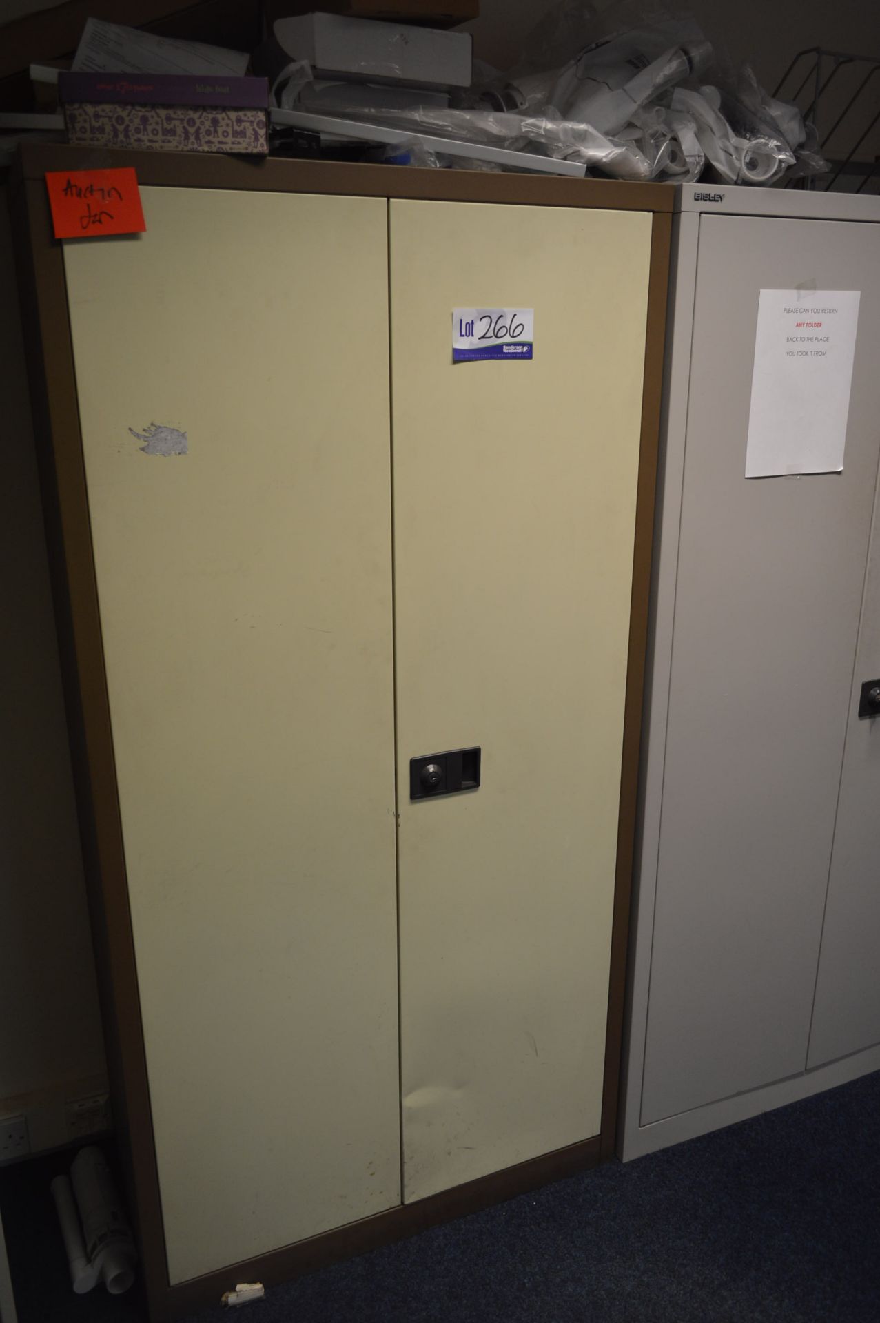Double Door Steel Cabinet (reserve removal to week commencing 4 January 2016)