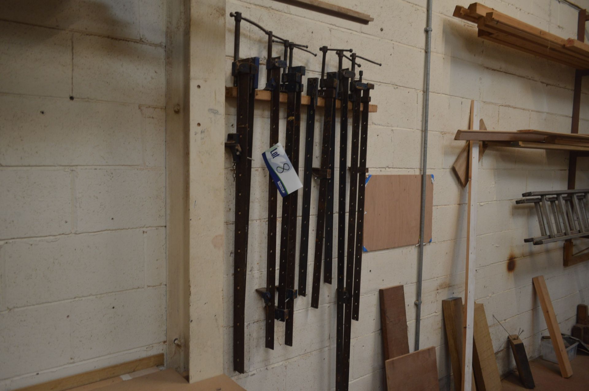 Flat & T-Bar Sash Clamps, as set out, (Offered for sale on behalf of a private vendor, also note