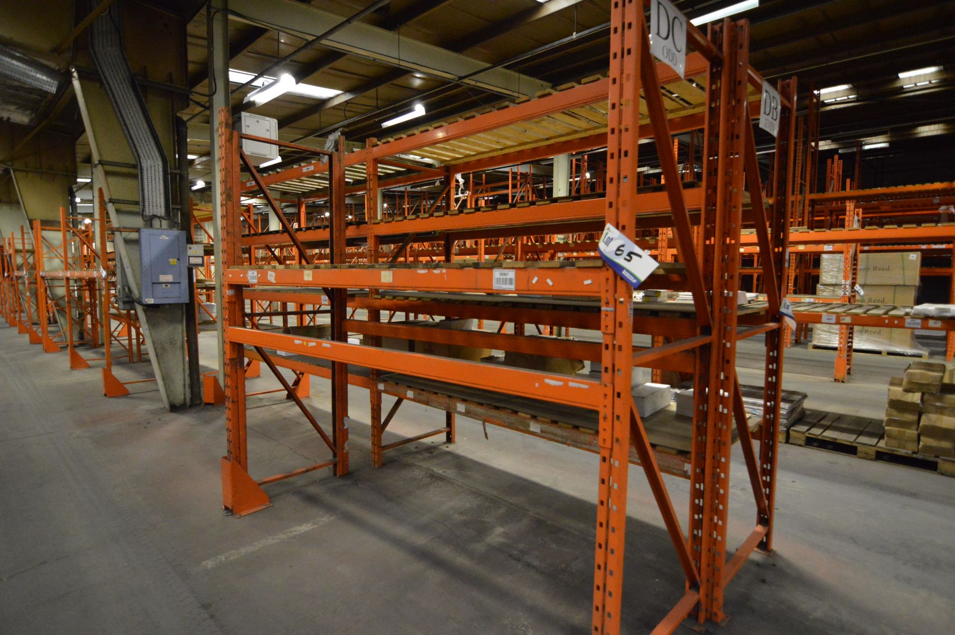 Redirack SD1.70 Single Sided Single Bay Two Tier Pallet Rack, approx. 2.8m long x 900mm x 2.7m high,