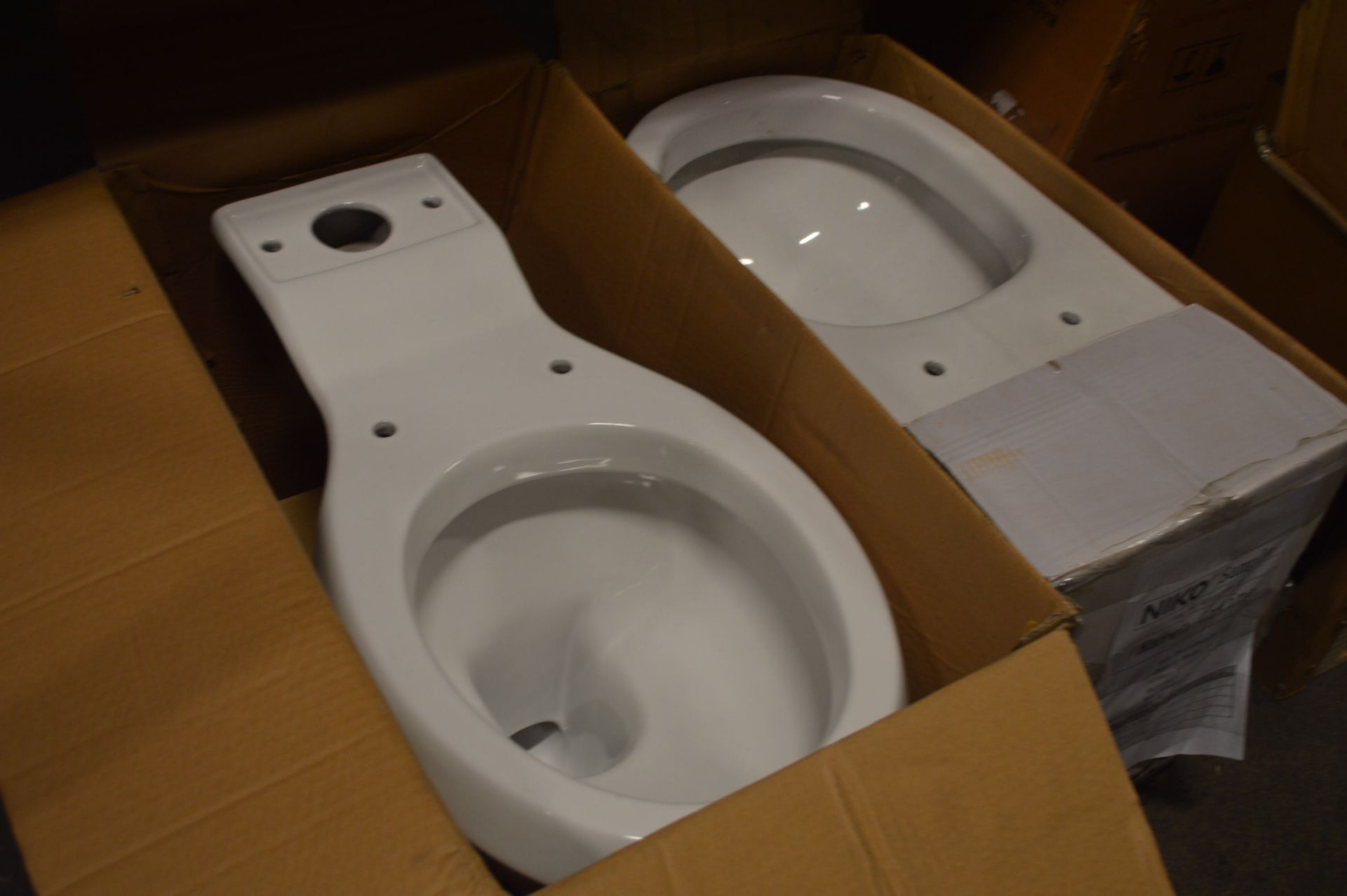 Approx. Eight Toilet Pans, as set out, with concealed cistern and semi pedestal - Image 2 of 3