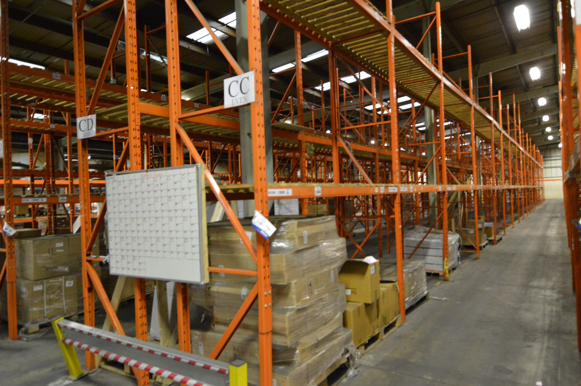 Redirack SD170 SINGLE SIDED 19 BAY TWO TIER PALLET RACK, approx. 52m long x 900mm x mainly 5.1m