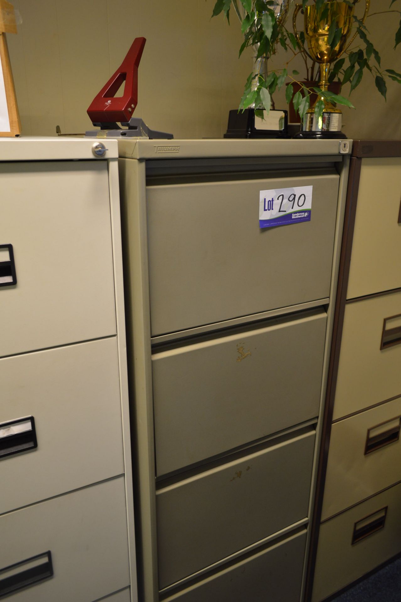 Triumph Steel Four Drawer Filing Cabinet (reserve removal to week commencing 4 January 2016) - Image 2 of 2