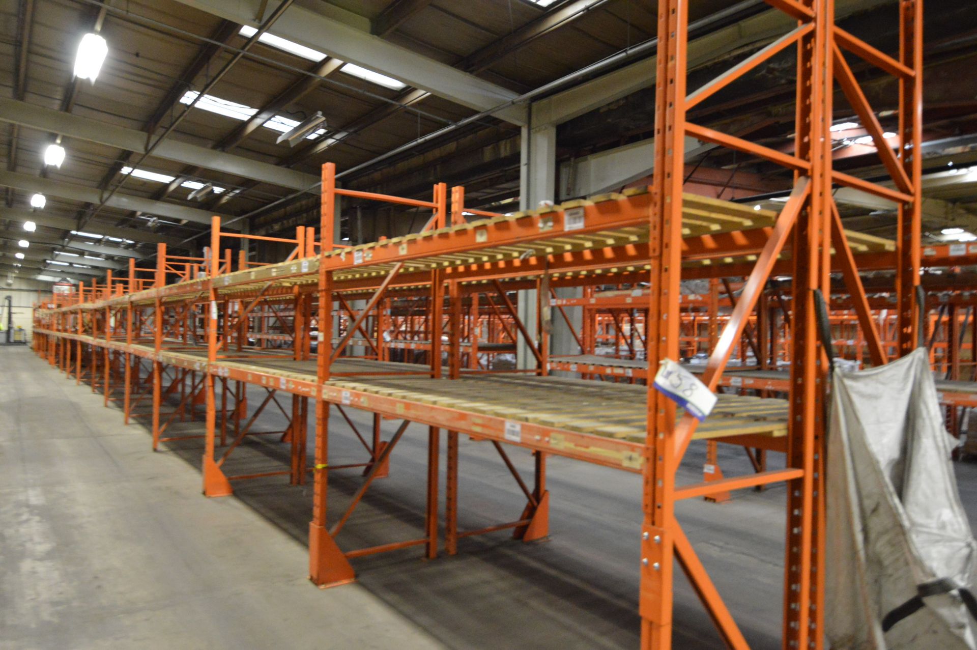 Redirack SD170 SINGLE SIDED 19 BAY TWO TIER PALLET RACK, approx. 50m long x 900mm x mainly 2.7m