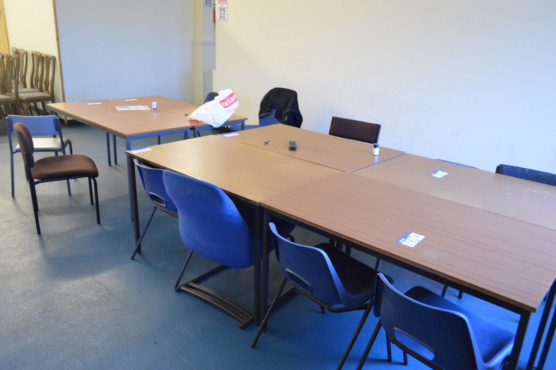 Eight Steel Framed Tables (reserve removal to week commencing 4 January 2016)