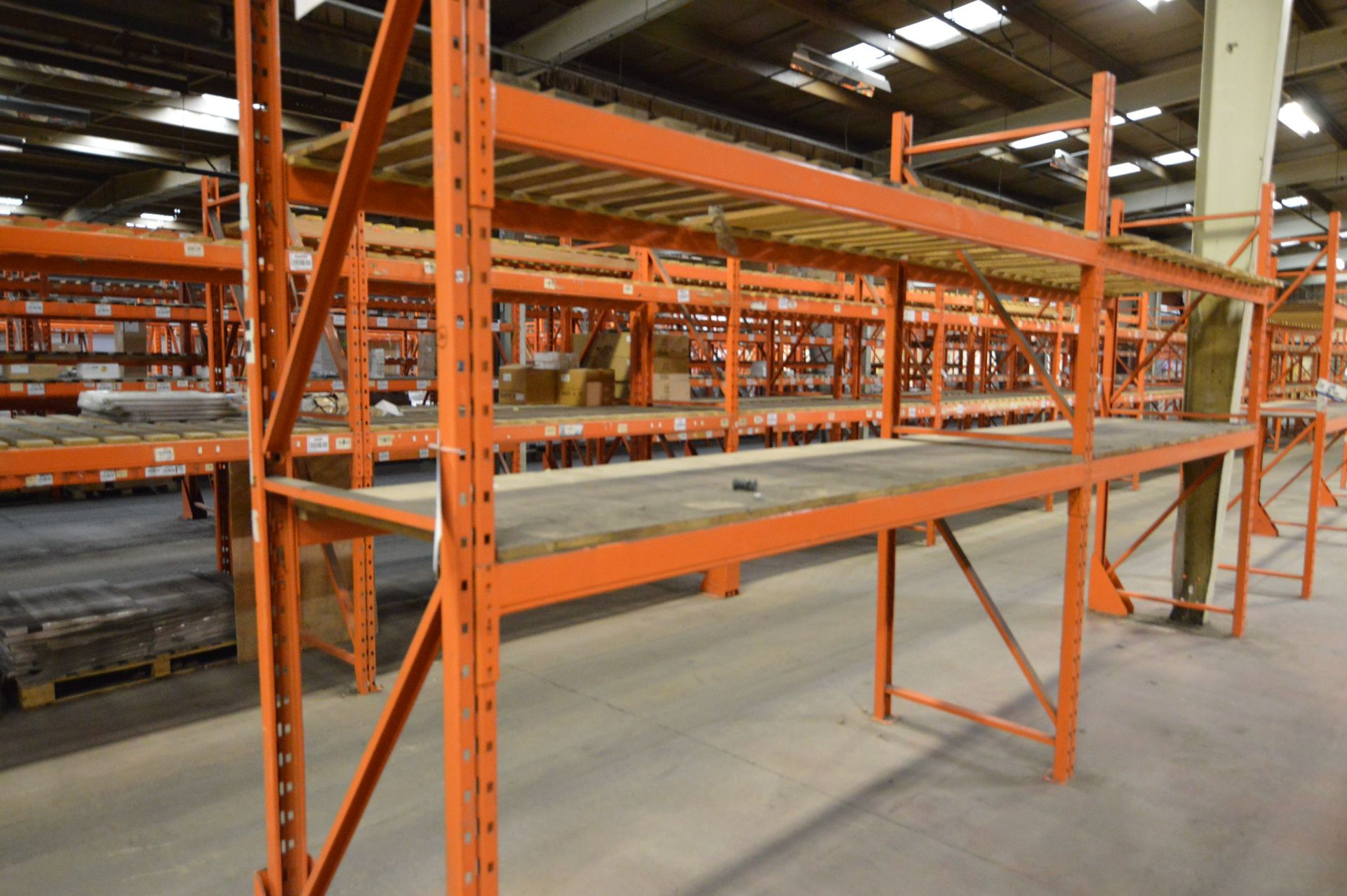 Redirack SD1.70 Single Sided Two Bay Two Tier Pallet Rack, approx. 5.5m long x 900mm x 2.7m high,