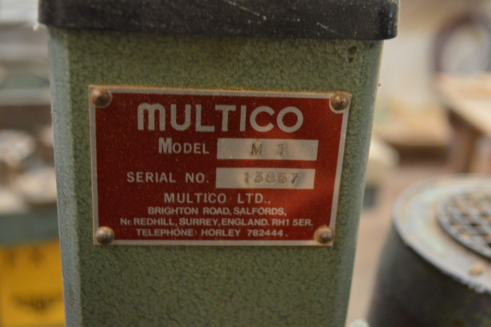 Multico M1 Hollow Chisel Morticer, 240 volts, serial no. 13857 (Offered for sale on behalf of a - Image 4 of 4