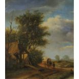 Scheuren, Caspar Johann Nepomuk - zugeschrieben Reisender mit Planwagen auf einem Feldweg (Aachen