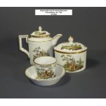 Empire-Service für sechs PersonenFürstenberg, um 179018 Teile: Teekanne (15 cm) und Milchkanne (H.