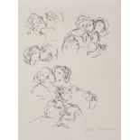 Gitta Kettner, Mutter mit Kind / Mutter mit weinendem Säugling / Paare (Neujahrsgruß) / Gerhard