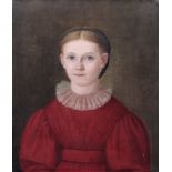 Deutscher Künstler, Bildnis der Bremer Kaufmannstochter Friederike Steinbrügge. 1830's.  Oil on