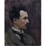 Fritz Stotz, Portrait Bruno Hollaender. 1917.  Oil on canvas. Signiert "Stotz" und datiert o.re.