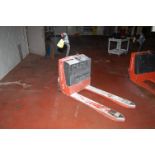 Toyota Model #7HBW23 Electric Pallet Jack, Rated 4500 lb. Capacity, Serial #32435