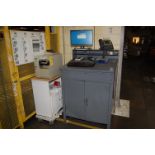 Shipping Station To Include: Zebra Model #1055L Label Printer, HP Monitor, Shipping Desk (Gray)
