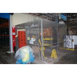 Parts Cage, 10 ft. x 10 ft. x 8 ft. Height, w/Sliding Door, Includes Contents Shelf and Locker