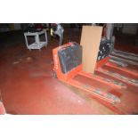 Toyota Model #7HBW23 Electric Pallet Jack, Rated 4500 lb. Capacity, Serial #35909