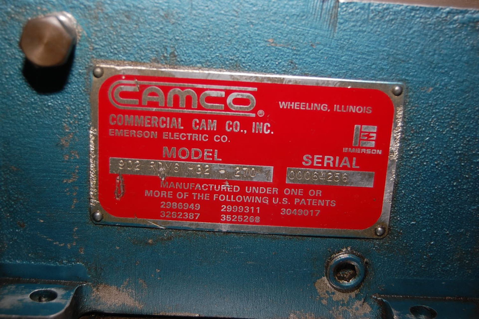 Camco Model #902-RDM6-H32-270, Motorized Rotary Indexers, 1/2 HP Motor, Serial #64256 - Image 2 of 2