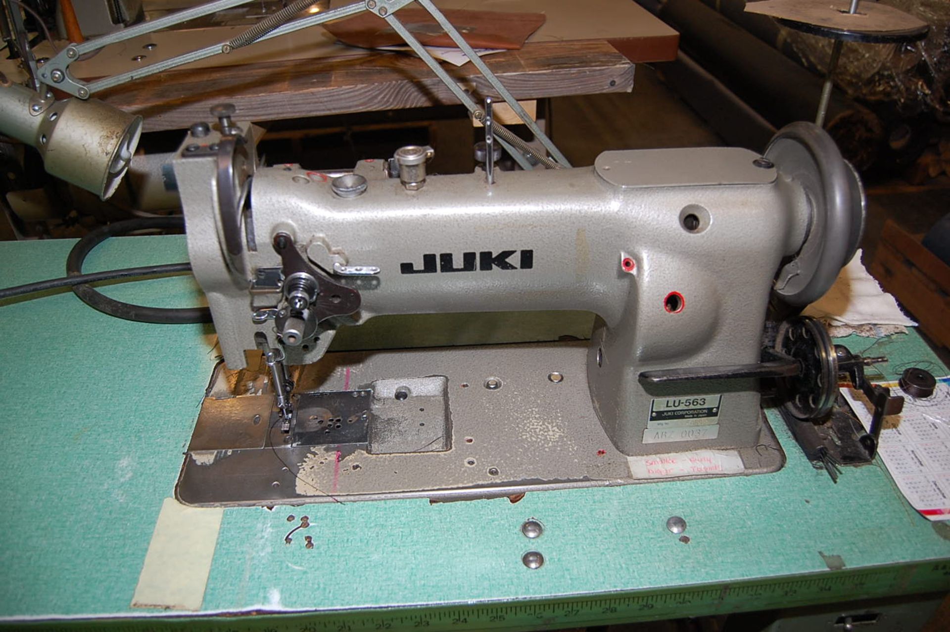 Juki Type #LU-563 Sewing Machine Mounted on Bench, SNS48899 - Image 2 of 2