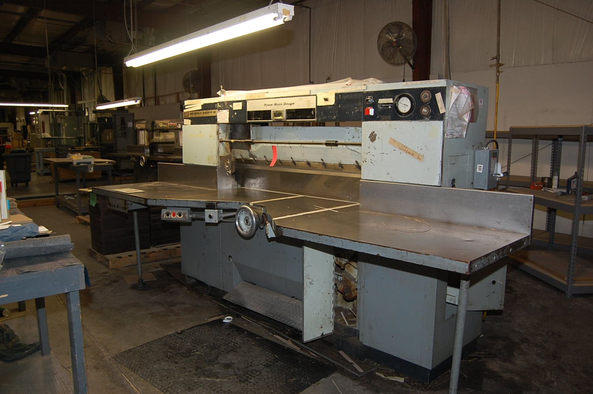 Harris Intertype Corporation/Seybold Saber IV Paper Cutter, Front Operated Power Back Gauge,