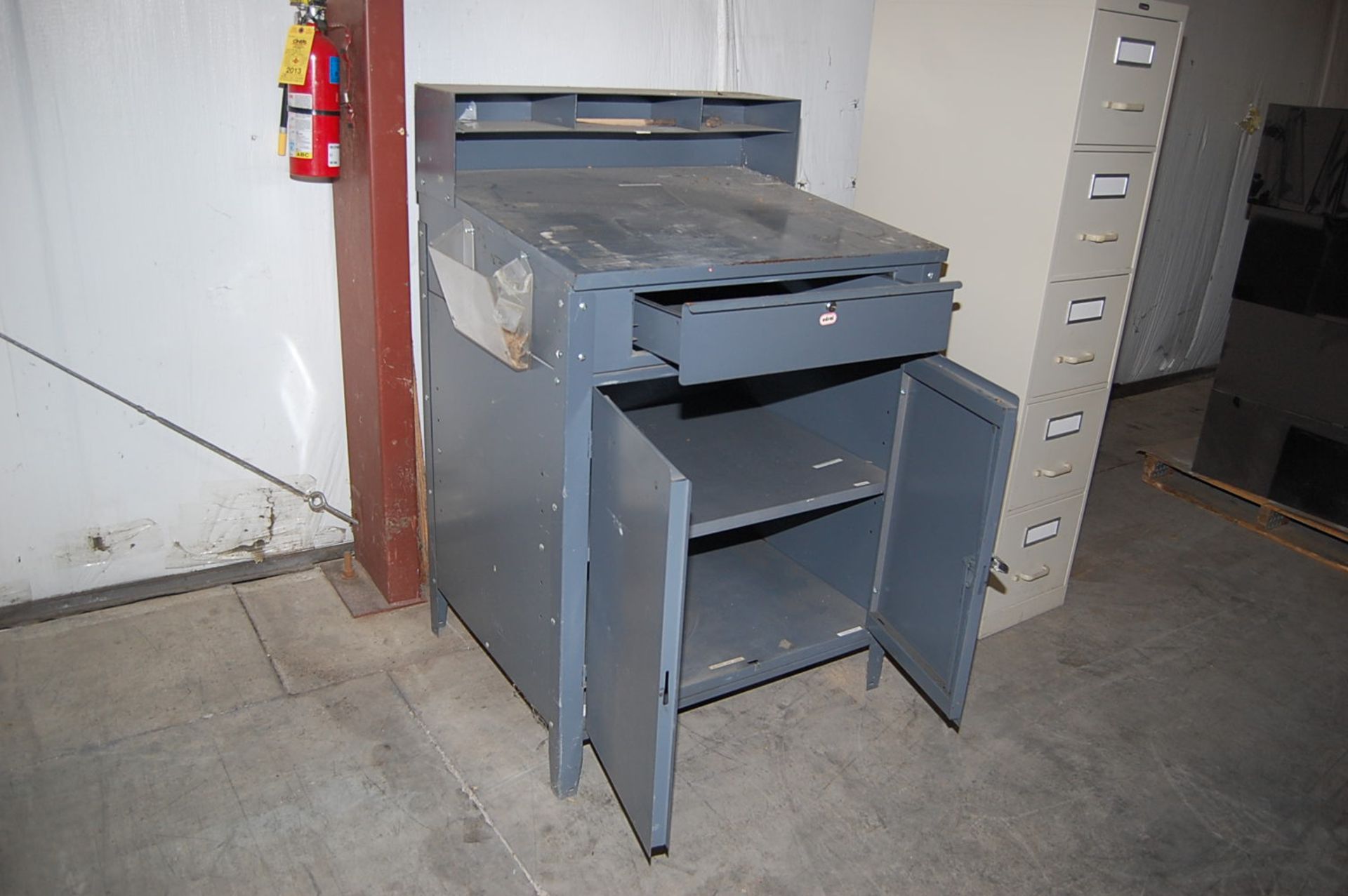 Shipping Desk w/2-Door Storage Base - Image 2 of 2