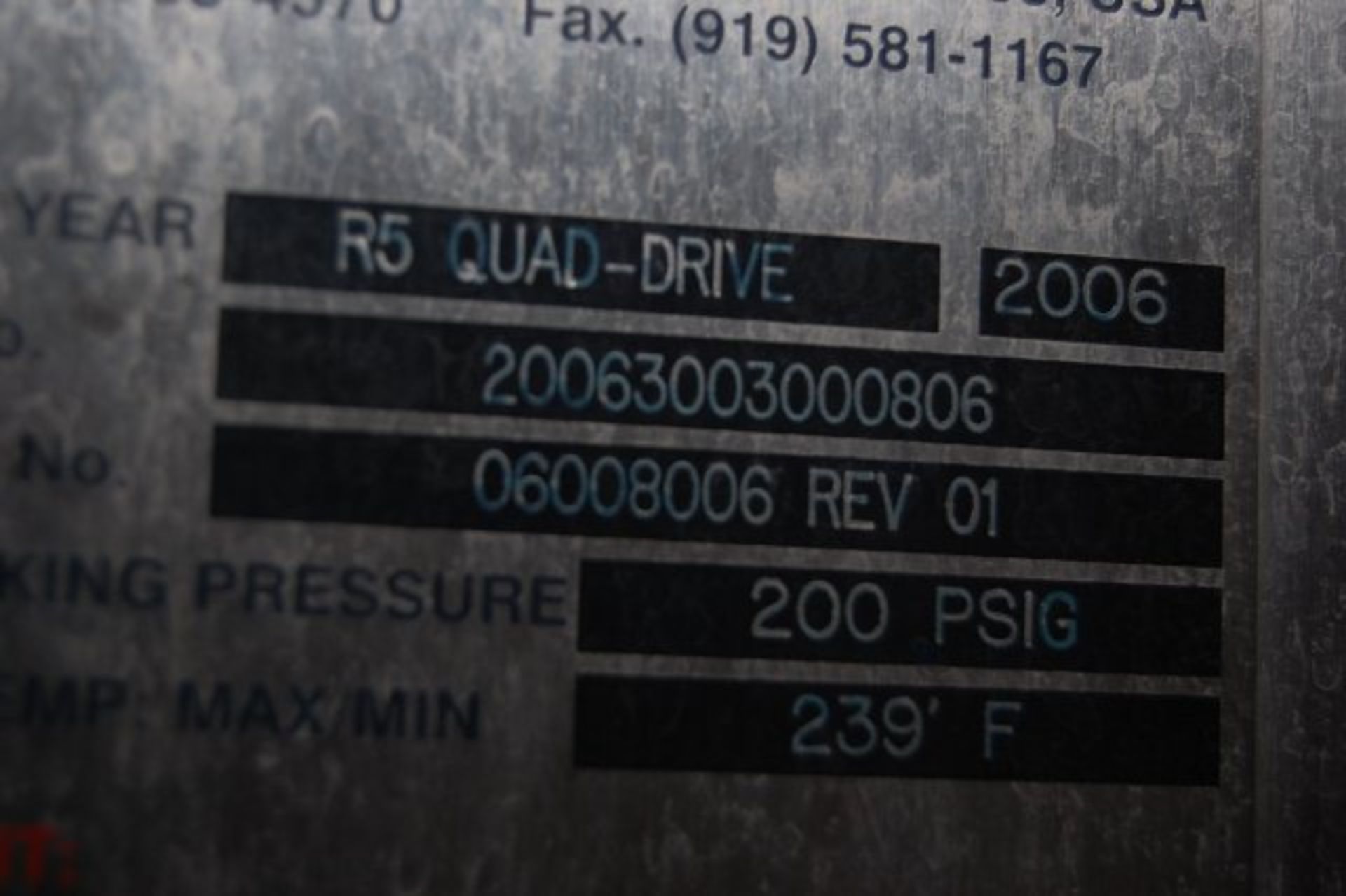 2006 APV/Invensys Heat Exchanger, Model #R5-Quad-Drive, SS Design Heat Exchanger, Siemens Touch - Image 4 of 5