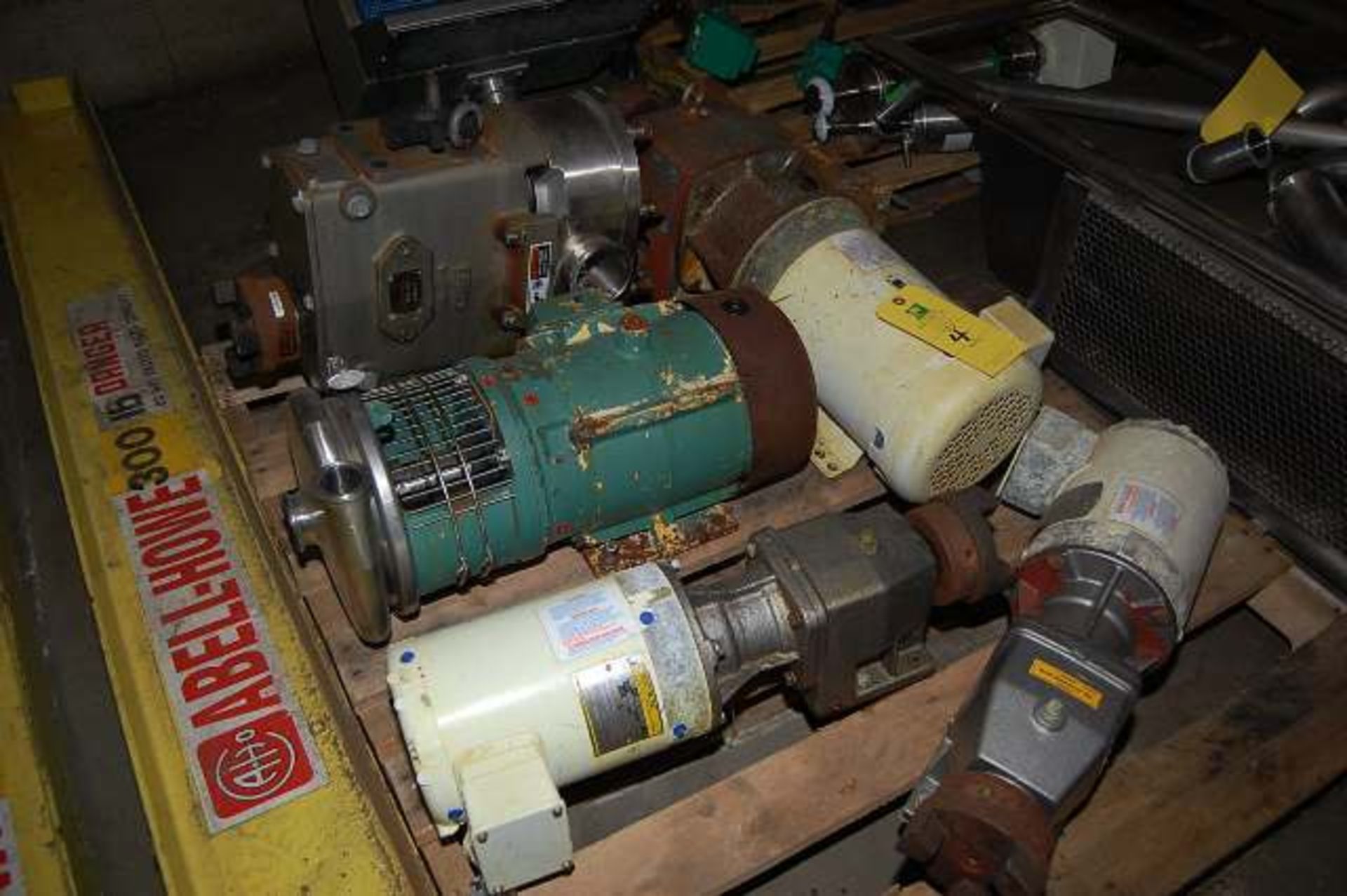 (1) Baldor 3 HP Motor and Gear Box 230/460 Volt, (2) Reliance 1 HP Motors and Gear Boxes 230/460