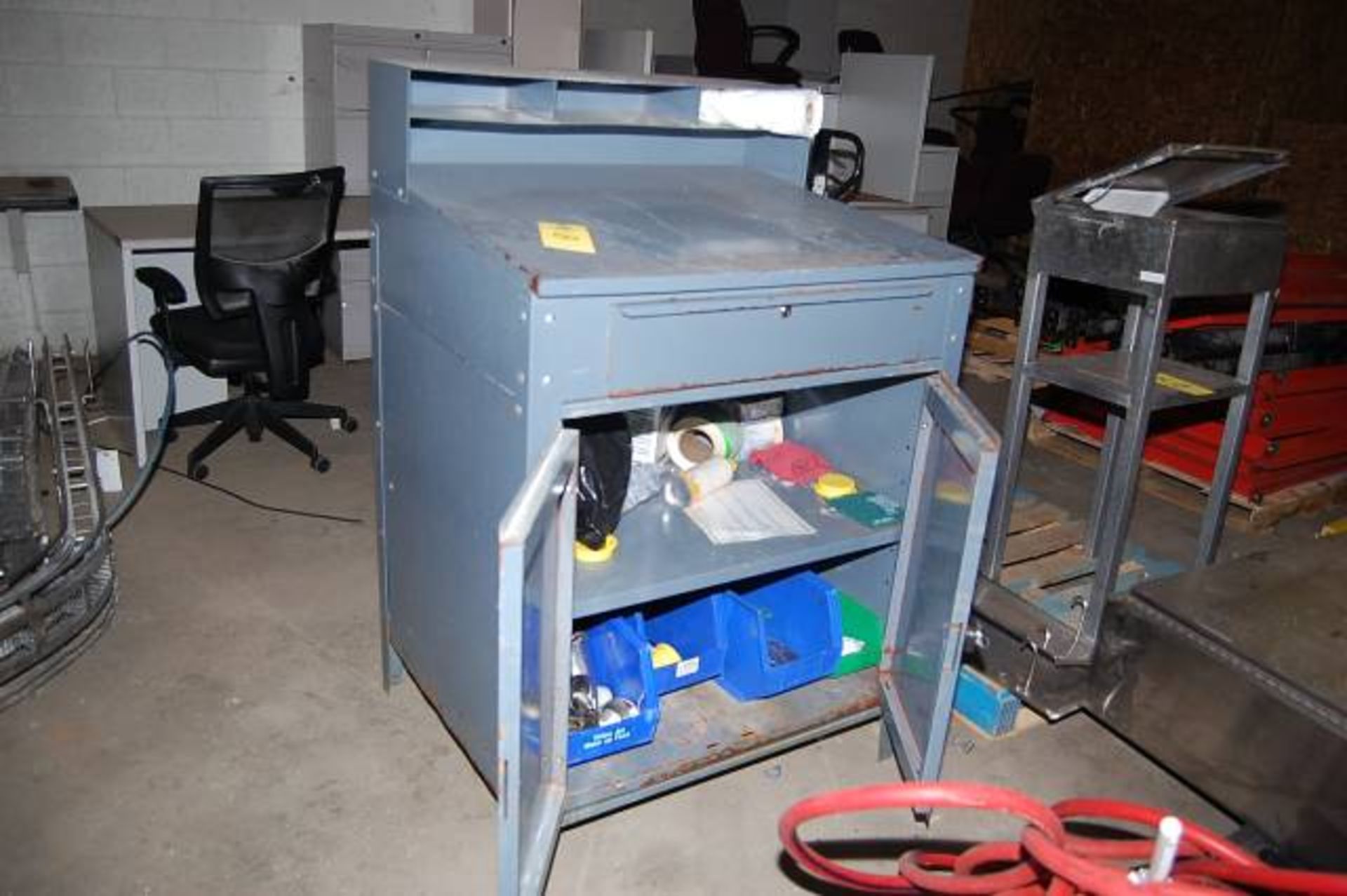 Shipping Desk w/2-Door Cabinet Case - Image 2 of 2