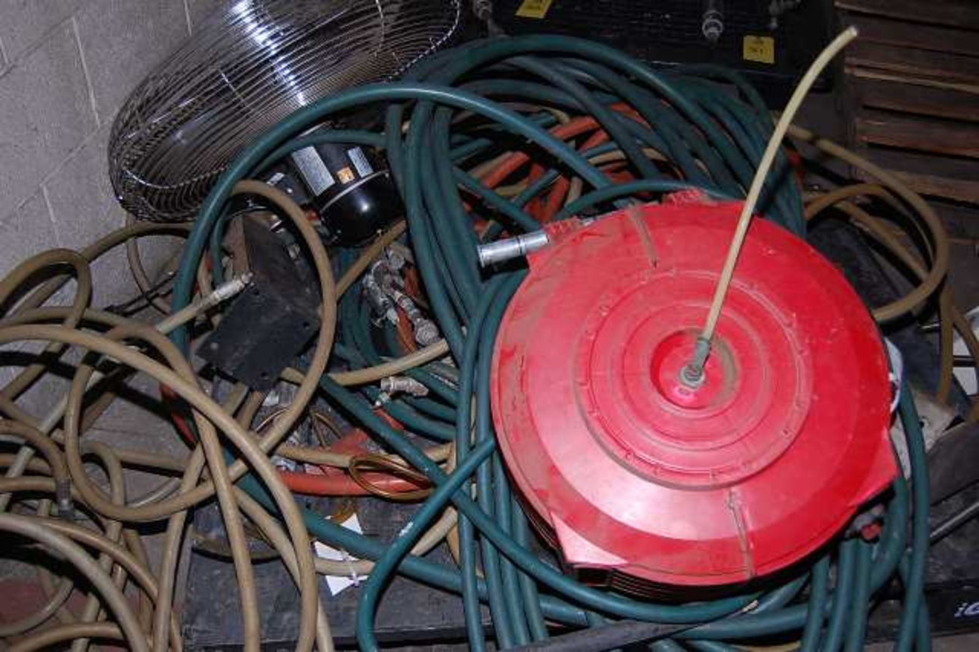 Pallet - Shop Fan w/Wall Mount, (1) Hose Reel, Assorted Hoses - Image 2 of 2