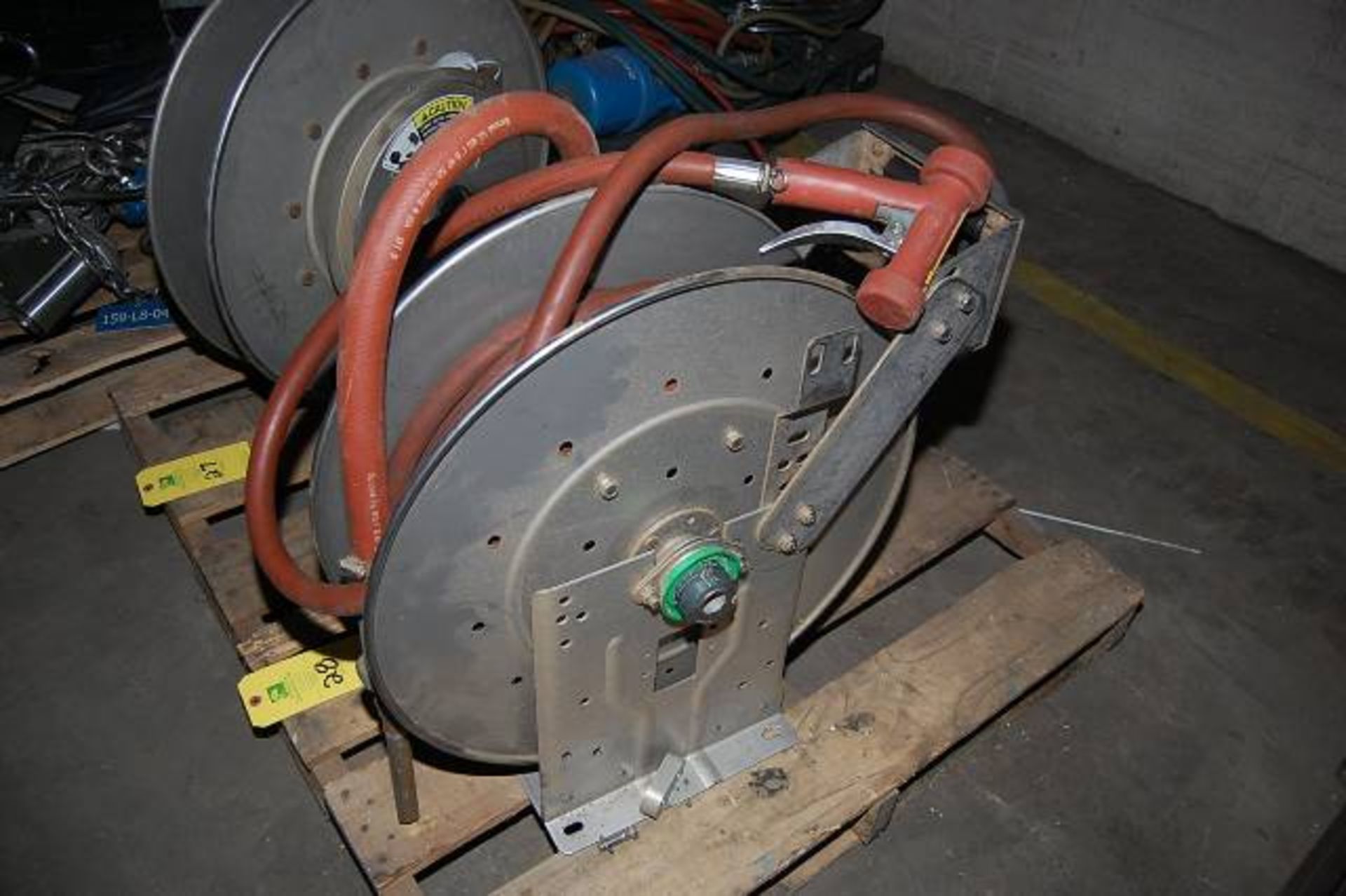 Hannay Model #SSm-818-23 Stainless Steel Hose Reel W/Hose and Nozzle Sprayer